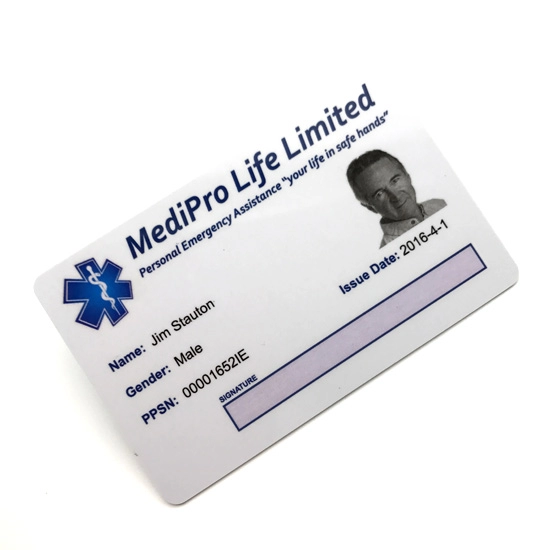Personalizzazione opzionale Stampa di sicurezza Carta d'identità con foto in plastica
