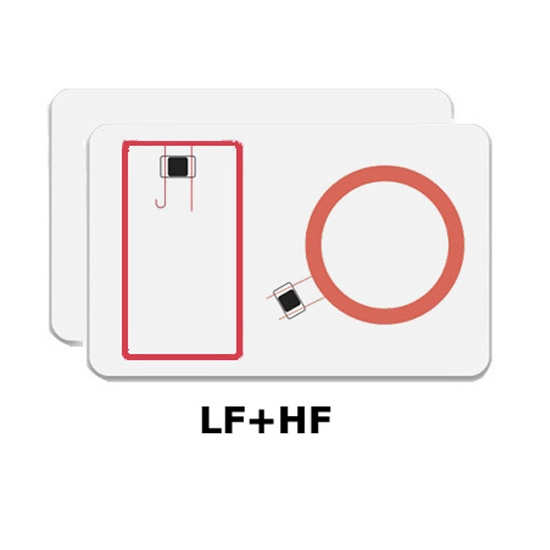 Carta RFID combinata ad alta sicurezza con chip HF da 13,56 Mhz e chip UHF da 960 Mhz