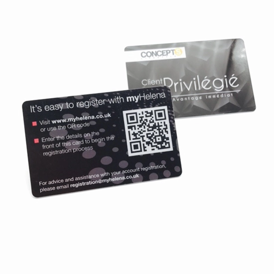 Carta di plastica stampata CMYK con stampa termica del codice QR per la gestione degli abbonamenti