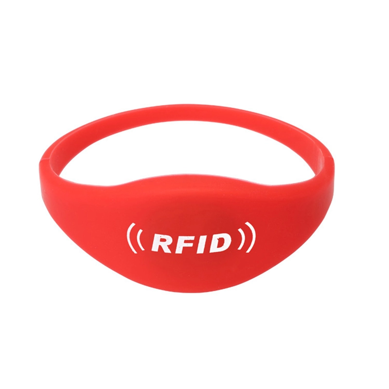 13.56Mhz RFID I-CODE SLI Braccialetti con cinturino in silicone rosso