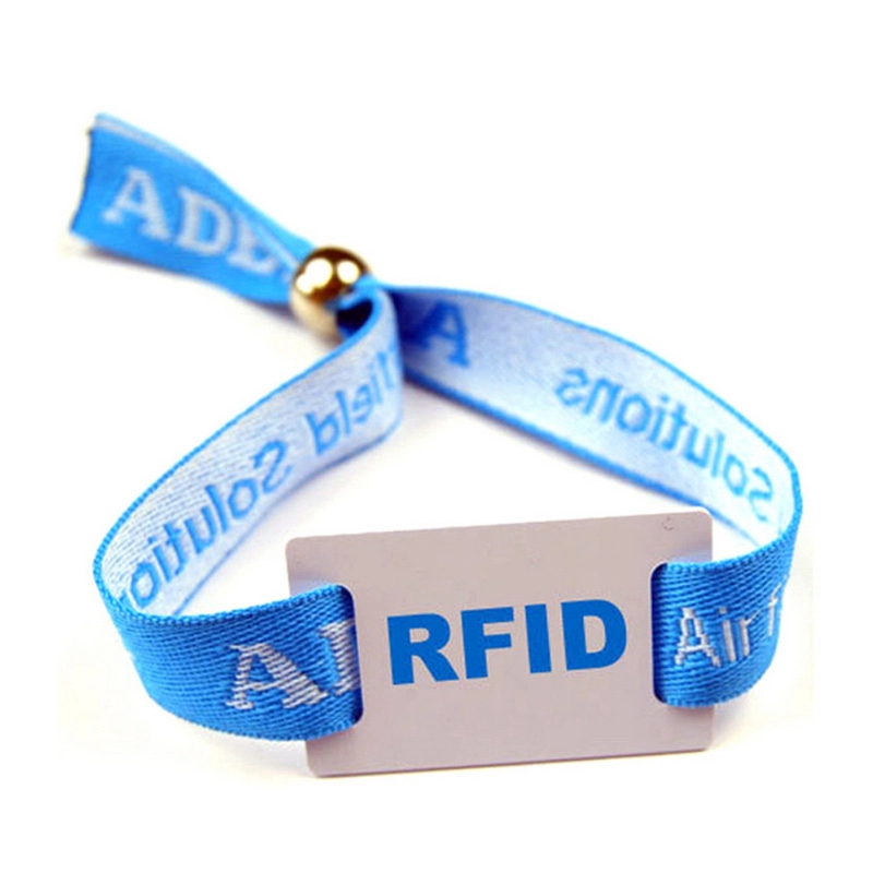 Braccialetto per eventi tessuto RFID FM08 in tessuto da 13,56 Mhz