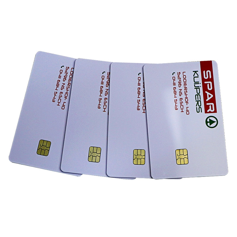 Schede IC contatto personalizzate ISO7816 AT24c16 con codice a barre