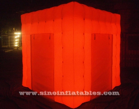 8'x8' tubo cubo portatile Led Photo Booth gonfiabile per eventi di matrimonio o feste notturne