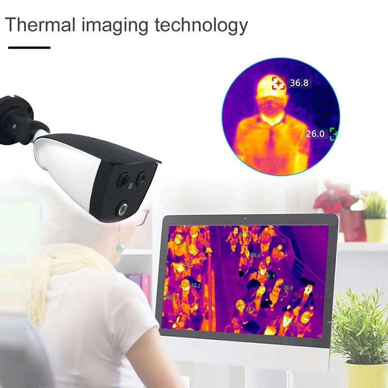 Termocamera binoculare AI senza contatto Soluzione per sistema di misurazione della febbre e misurazione della temperatura ottica a doppio spettro