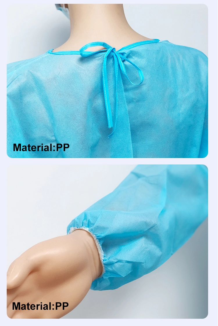 camice isolante in tessuto non tessuto o PP PE SMS per abbigliamento medico