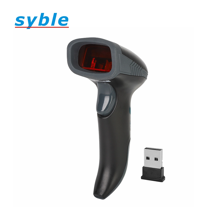 Scanner portatile per codici a barre wireless 1D economico Syble con ricevitore USB