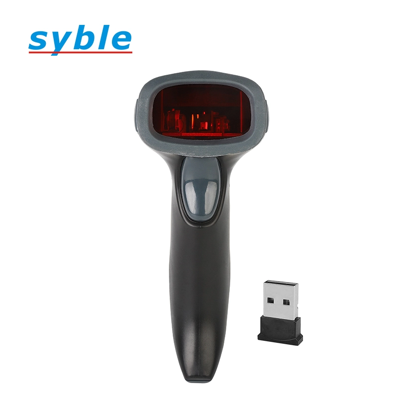 Scanner portatile per codici a barre wireless 1D economico Syble con ricevitore USB
