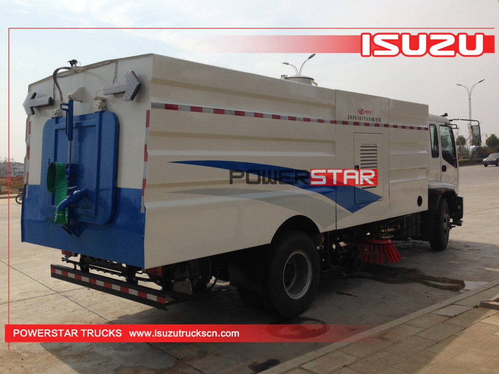 Airport high performance road sweeping truck Isuzu 