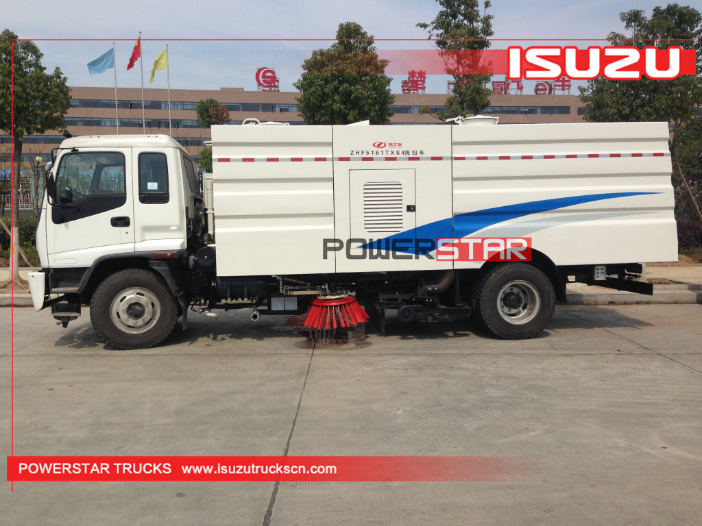 Airport high performance road sweeping truck Isuzu 