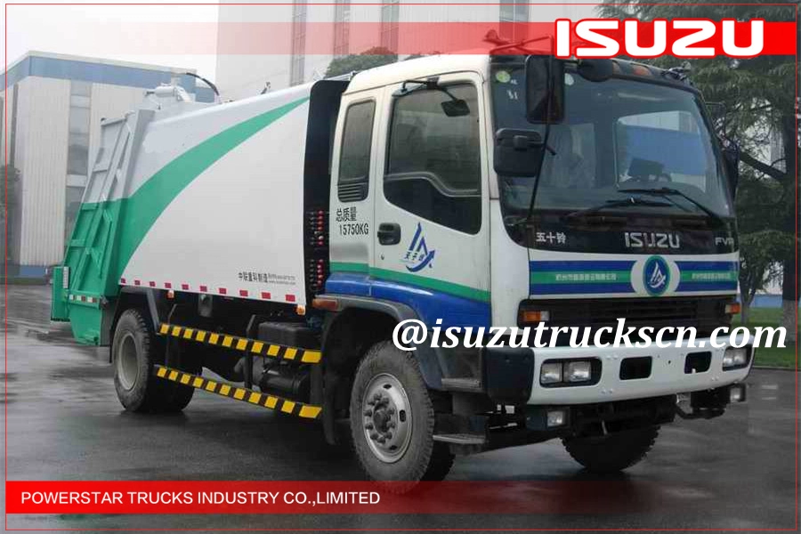 14Cbm Angola 4x2 giapponese Isuzu fvr compattatore di rifiuti per camion della spazzatura