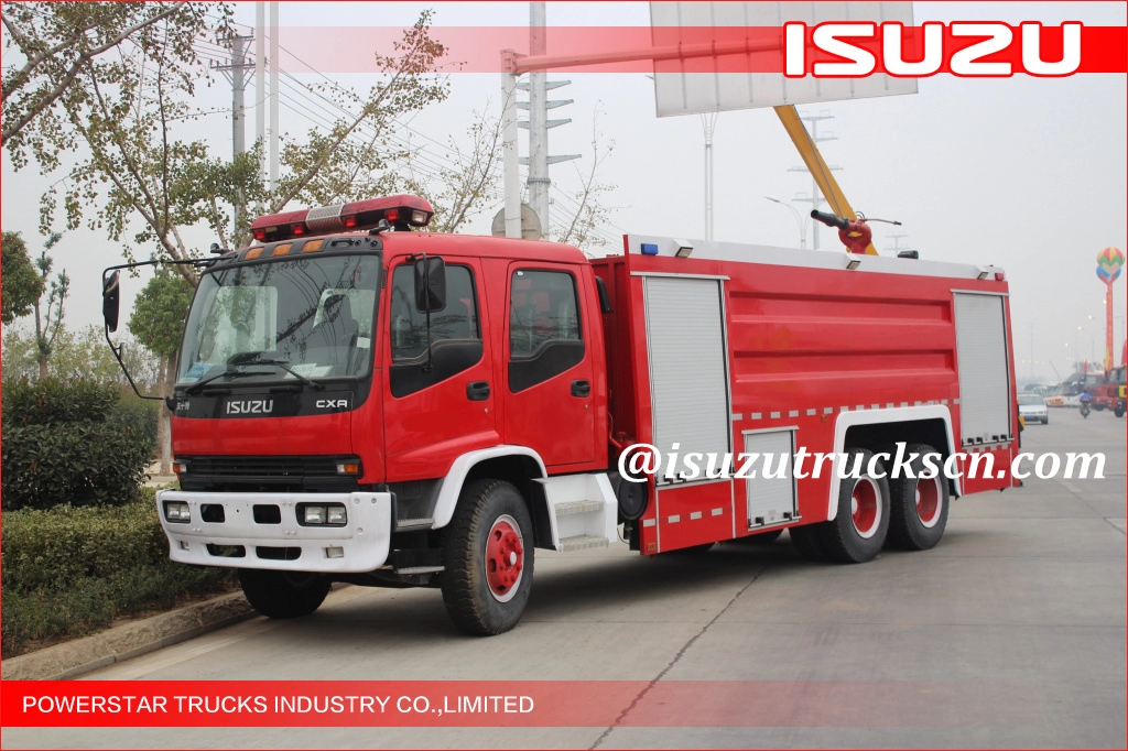 Camion dei pompieri ISUZU 6x4 di grande capacità 15000L su misura in Siria