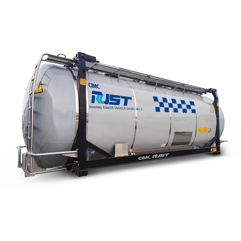 cisterna per container in acciaio inox con cassa mobile - CIMC RJST Camion per liquidi