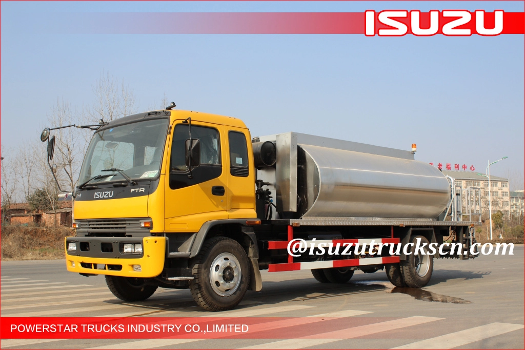 10000L Myanmar giapponese ISUZU FTR cisterna per trasporto bitume automatico/autocisterna per trasporto asfalto