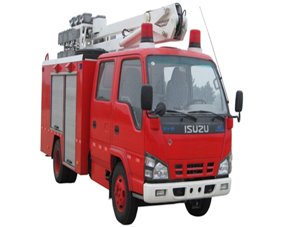 Camion dei pompieri con illuminazione Isuzu a doppia cabina con sistema di illuminazione