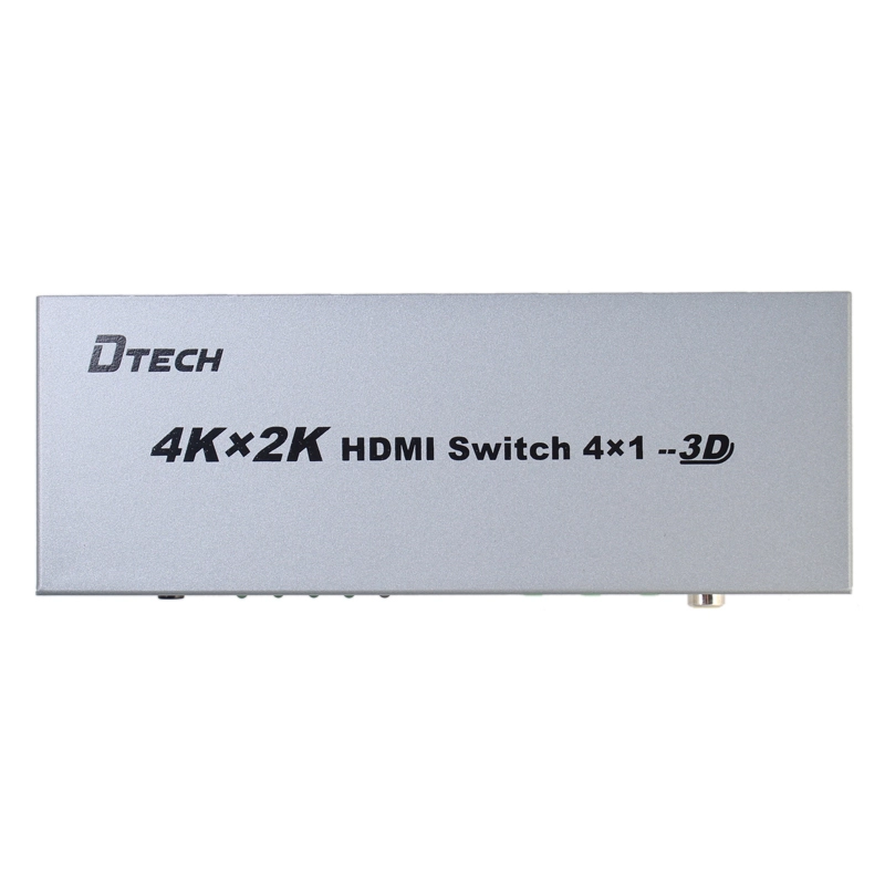 INTERRUTTORE HDMI DTECH DT-7041 4K a 4 vie con audio