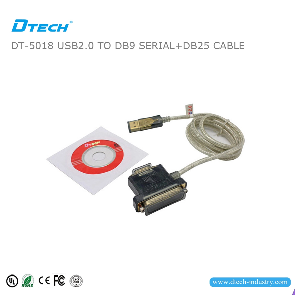 DTECH DT-5018 Cavo adattatore da USB 2.0 a RS232 DB9 e DB25
