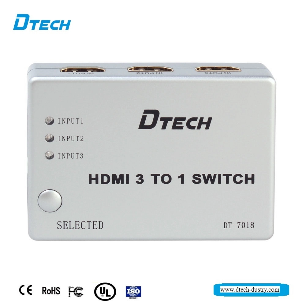 DTECH DT-7018 Uscita 3 in 1 HDMI SWITCH supporta 1080p e 3D