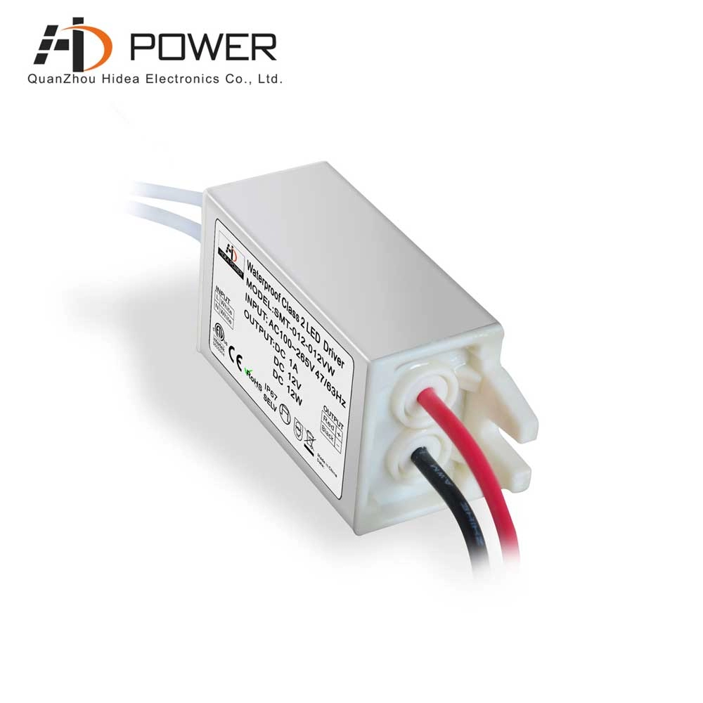 Driver per led intelligente di classe 2 impermeabile IP67 mini formato 12v 12w