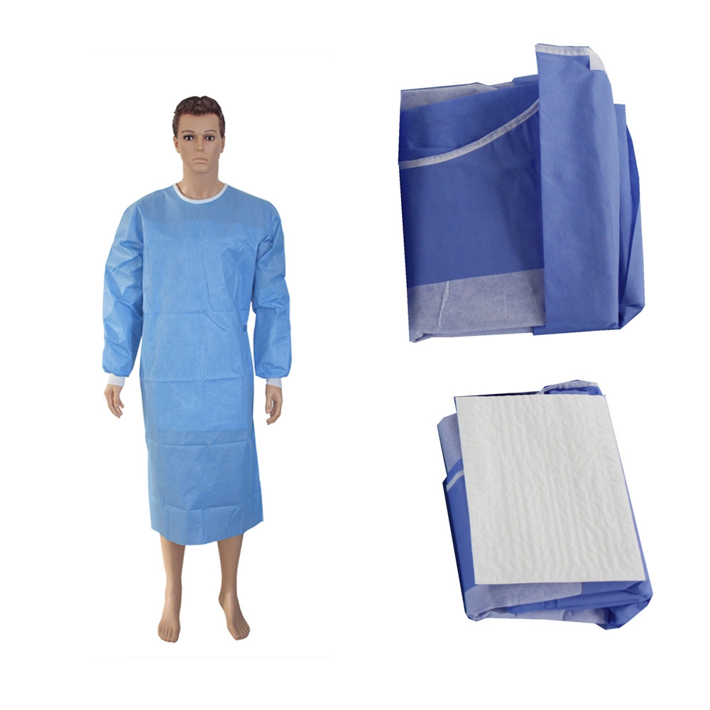 Camici chirurgici rinforzati monouso con asciugamano