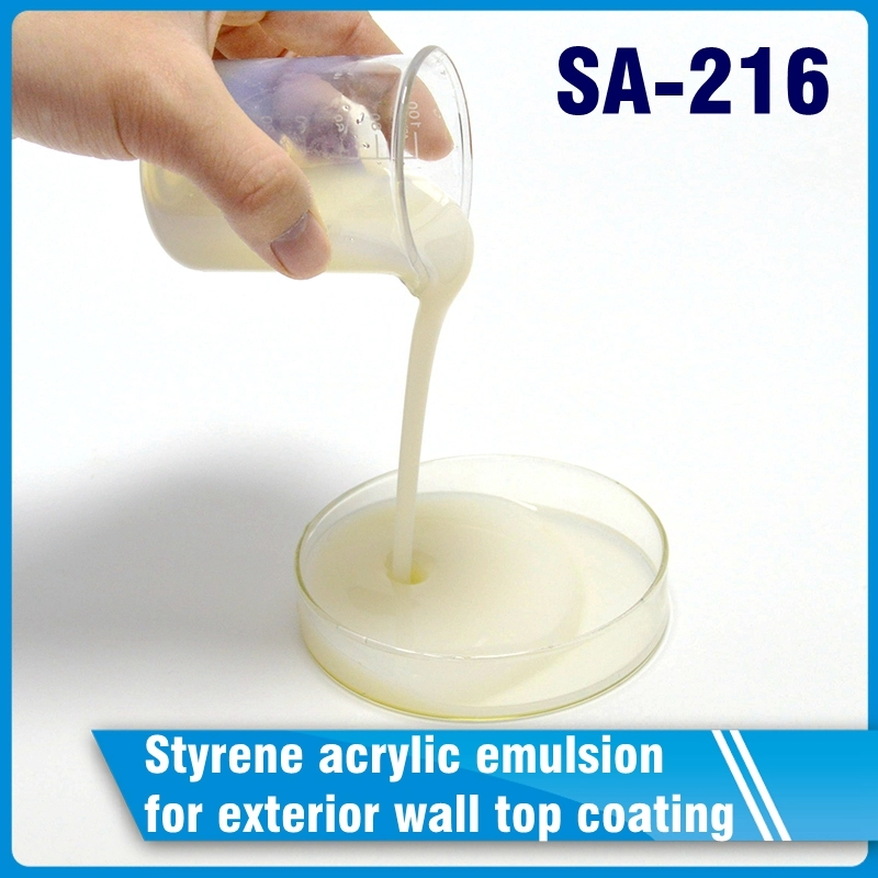 Emulsione acrilica stirene per rivestimento esterno di pareti SA-216