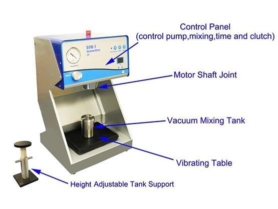 Miscelatore per liquame sottovuoto con elettrodo da laboratorio piccolo con contenitori
