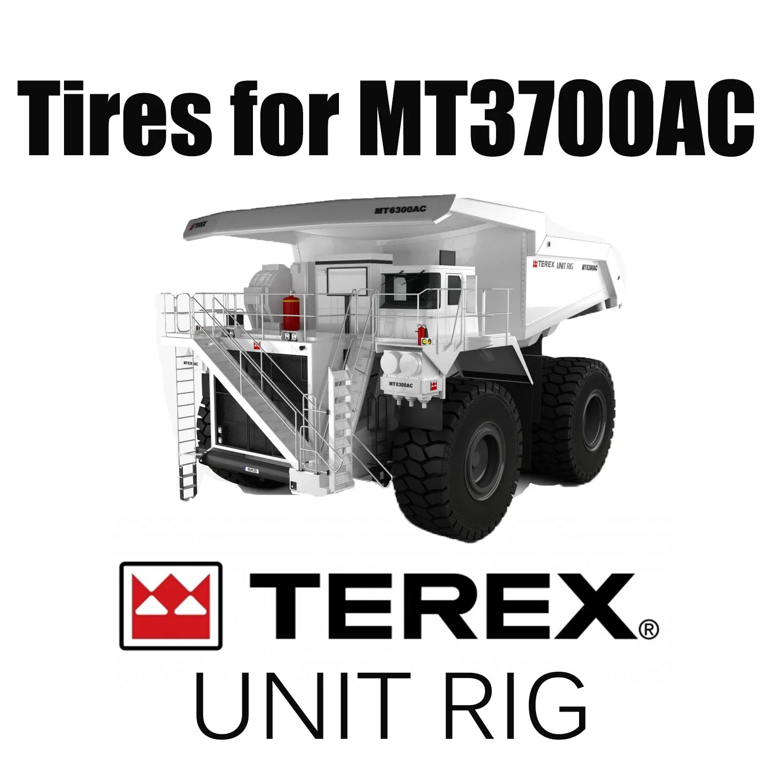 Unit Rig MT3700 AC Haul Truck dotato di pneumatici da miniera 37.00R57 e pneumatici per movimento terra
