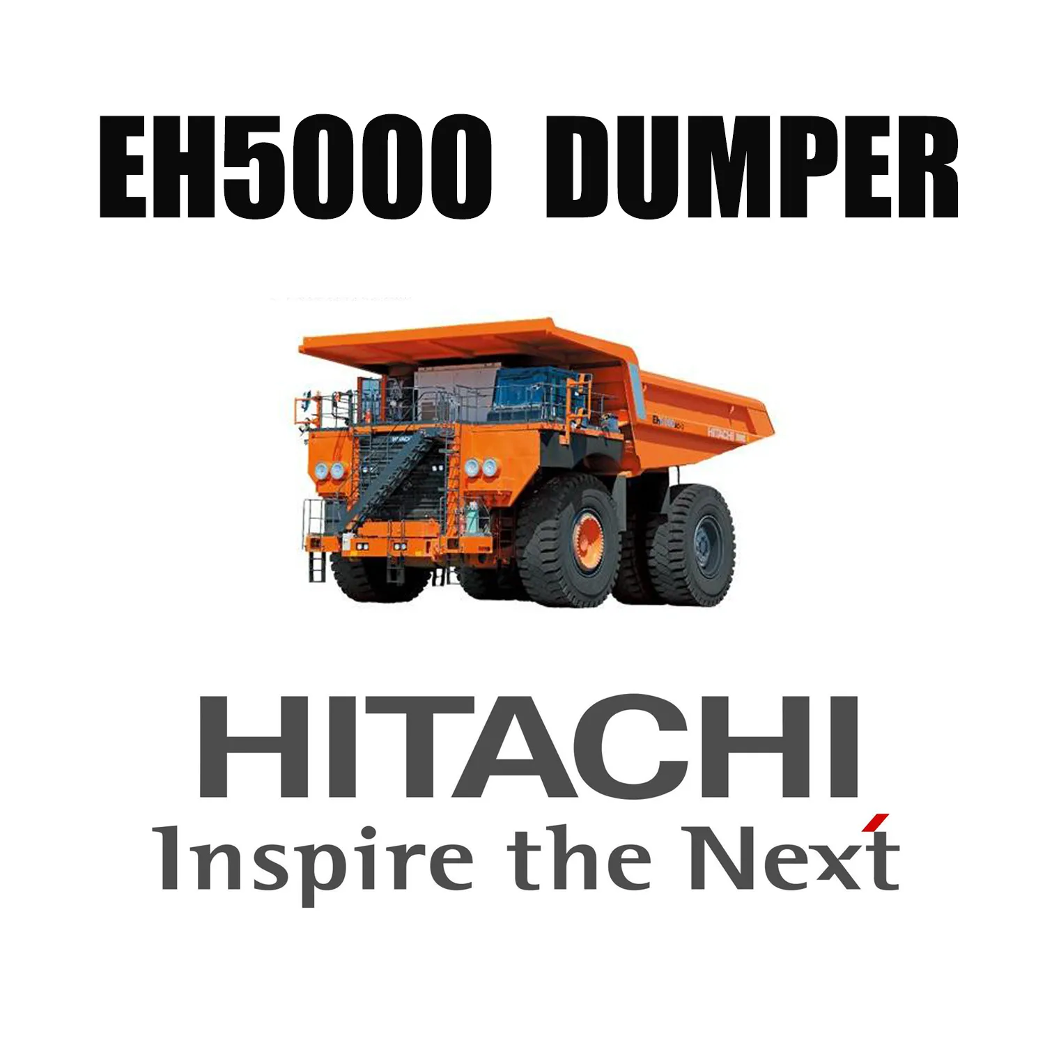 Pneumatici Giant Mining OTR in mescola resistente al taglio 53/80R63 montati su HITACHI EH5000