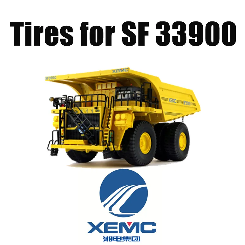 Autocarri da miniera per carichi pesanti XEMC SF33900 equipaggiati con pneumatici OTR fuoristrada LUAN 46/90R57