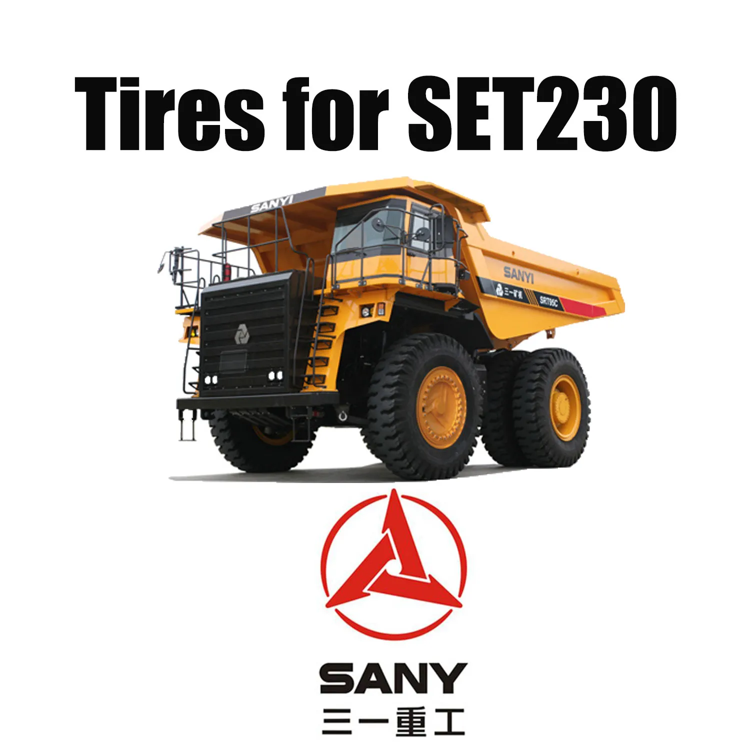 Pneumatici radiali OTR 40.00R57 con eccellente battistrada resistente al taglio per camion da miniera SANY SET230