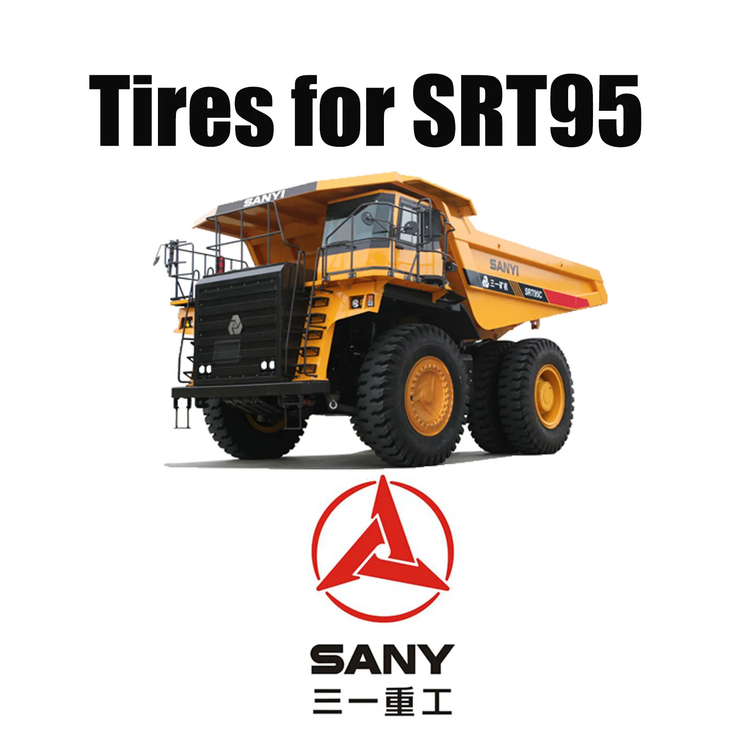 Pneumatici per movimento terra gigante di qualità premium 27.00R49 per camion da miniera di superficie SANY SRT95