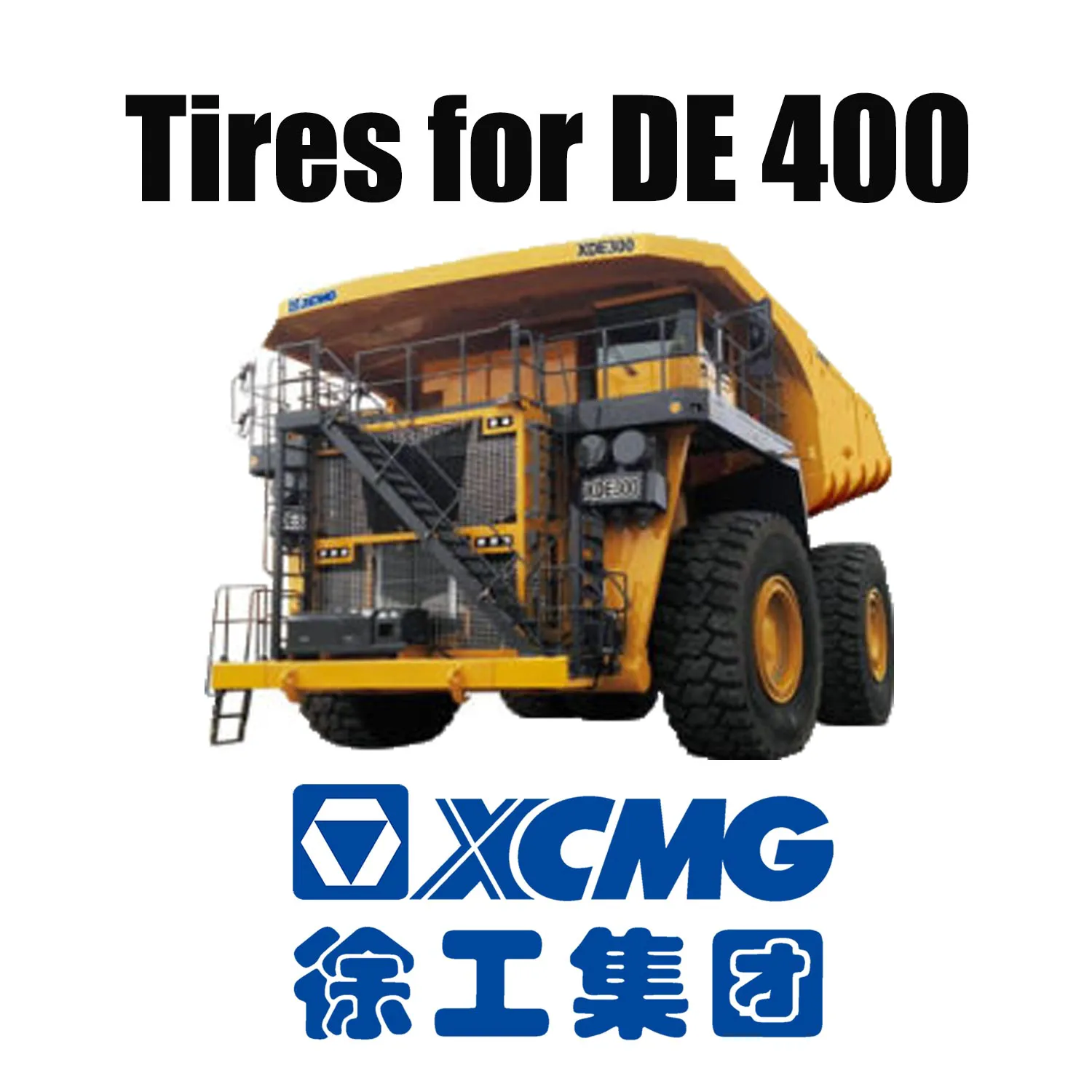 I più grandi pneumatici fuoristrada 59/80R63 montati su camion OTR XCMG DE400