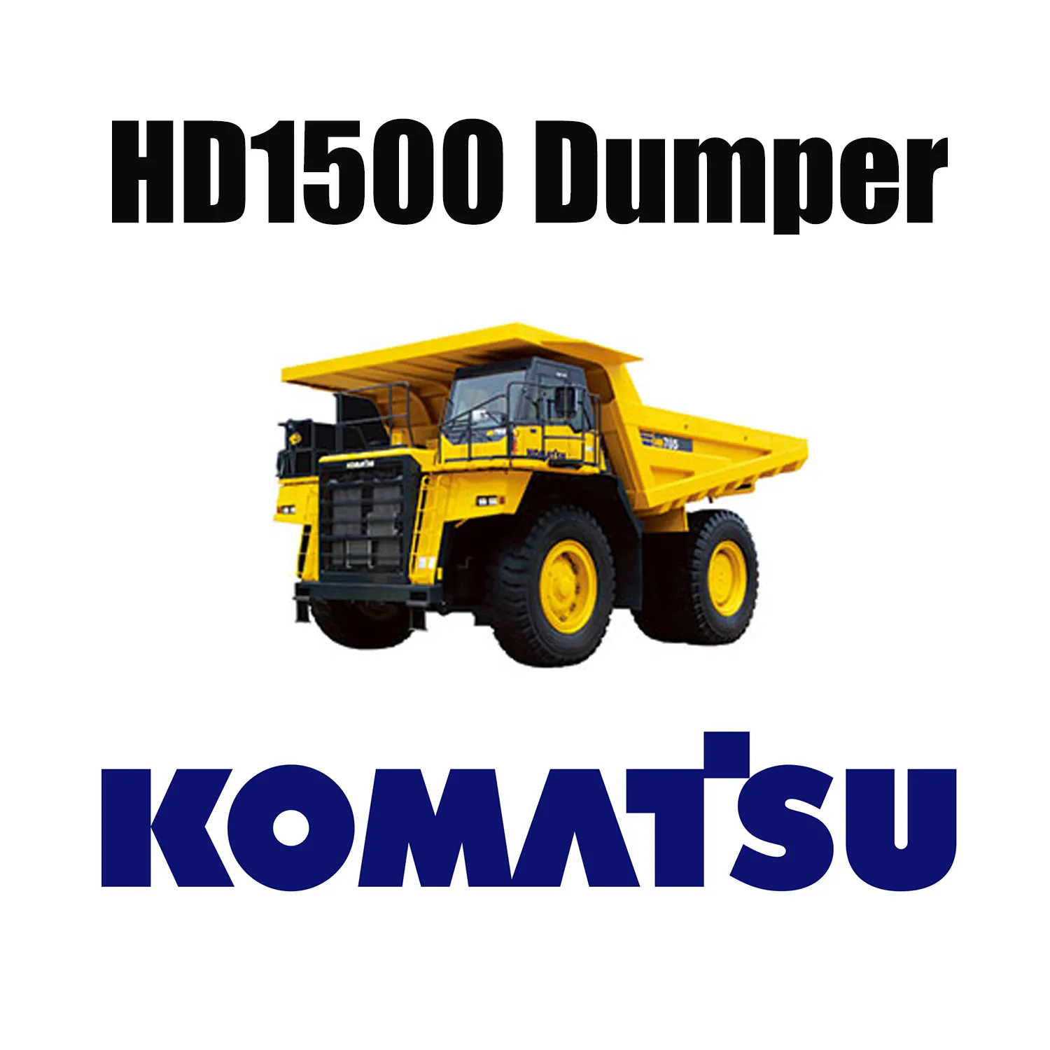 Camion meccanico KOMATSU HD1500 compatibile con pneumatici EarthMover speciali 33.00R51