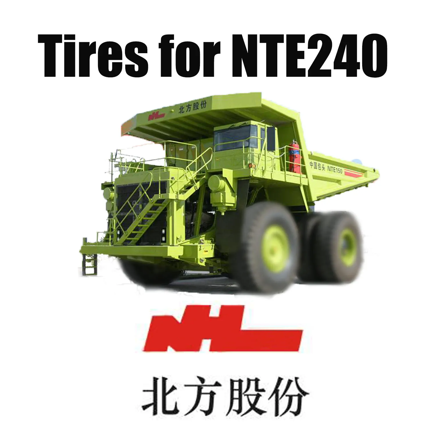 Attrezzatura per trasporti pesanti NTE 240 equipaggiata con pneumatici fuoristrada OTR 46/90R57