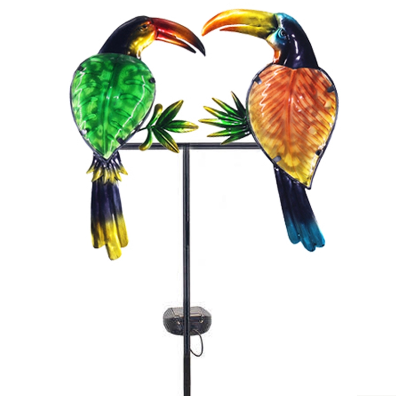 Palo di riposo per pappagalli con luci a led solari
