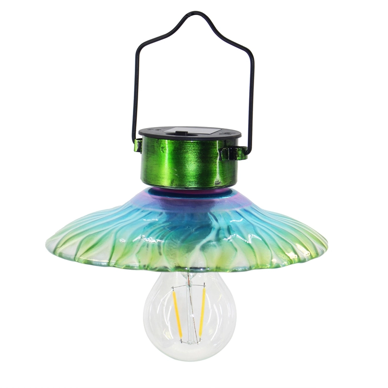 Lanterne da giardino in vetro con lampadine in plastica