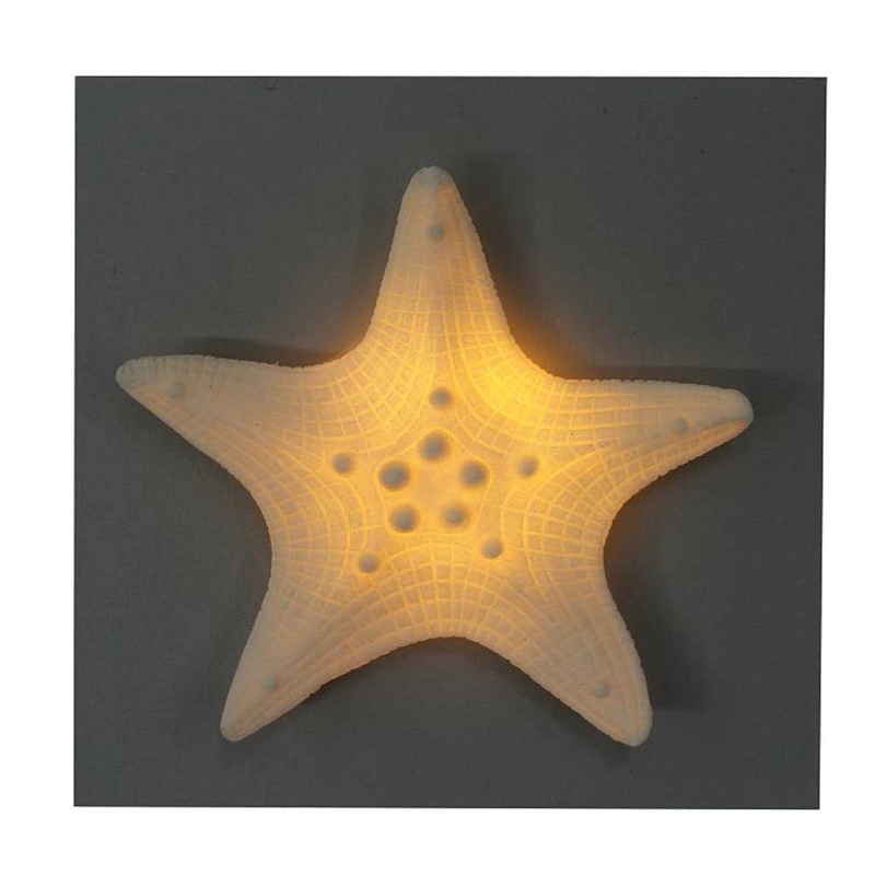 Sea Star Design decorativo in legno MDF per l'artigianato con luci a LED per la decorazione