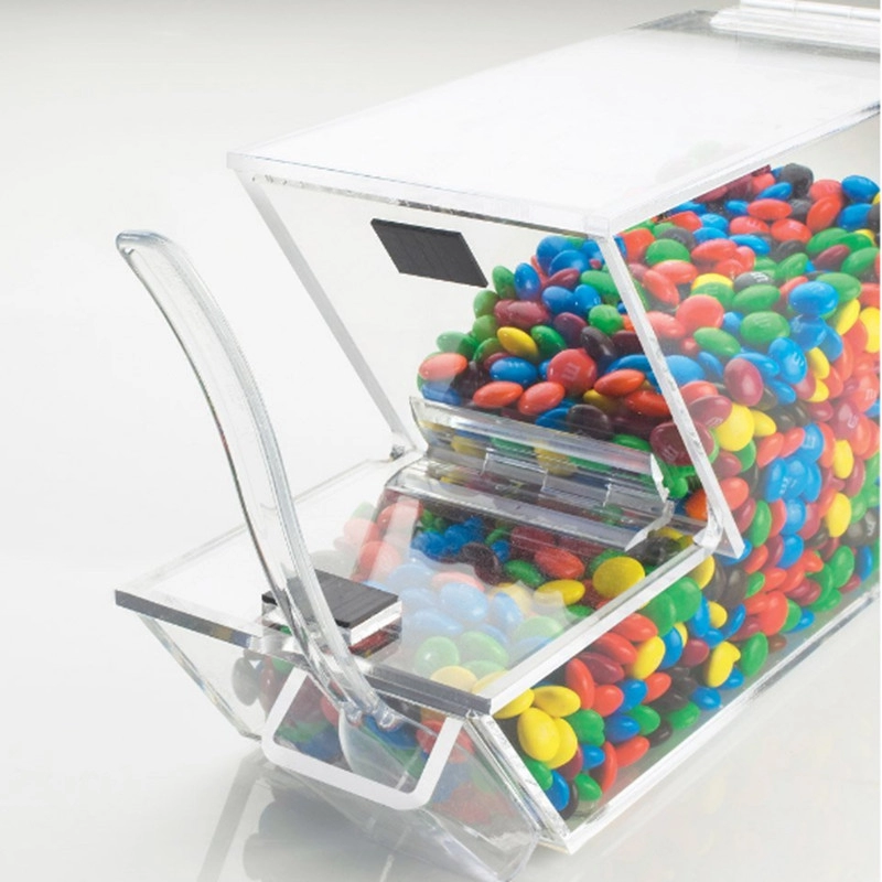 Scatola per alimenti in acrilico personalizzata per esposizione di caramelle