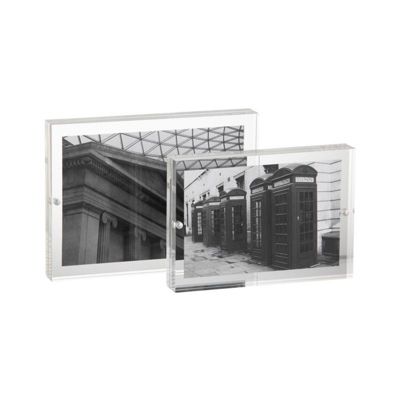 Magnete acrilico trasparente Cornice per foto con due lati