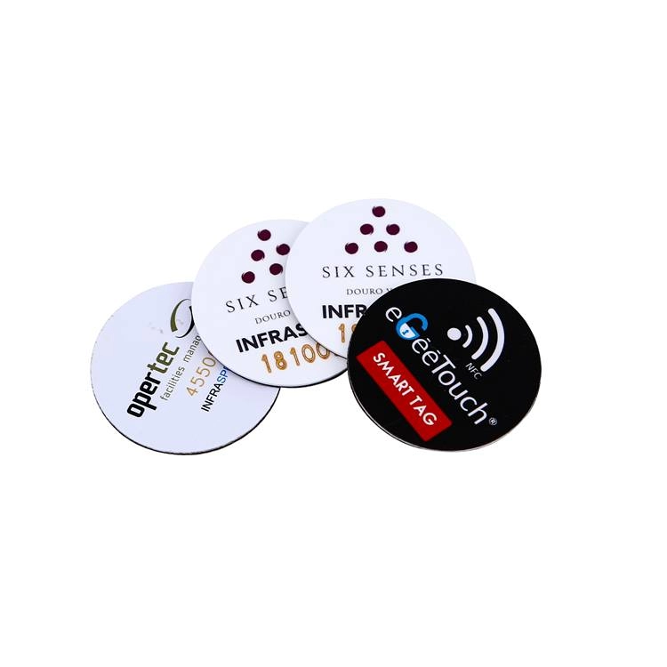 13,56 MHz RFID ultraleggero etichetta disco moneta autoadesiva in PVC