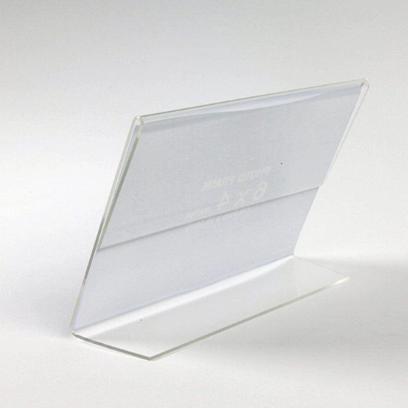 Supporto per menu in acrilico trasparente personalizzato per tavolo