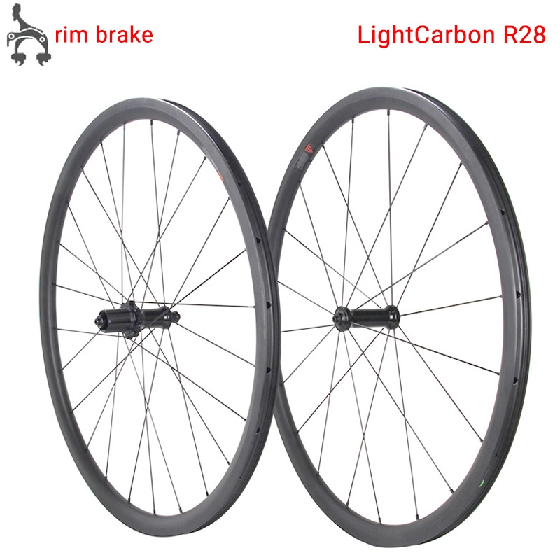 LightCarbon R28 Freno per cerchioni in carbonio economico 700C Ruota in carbonio da strada con prezzo economico