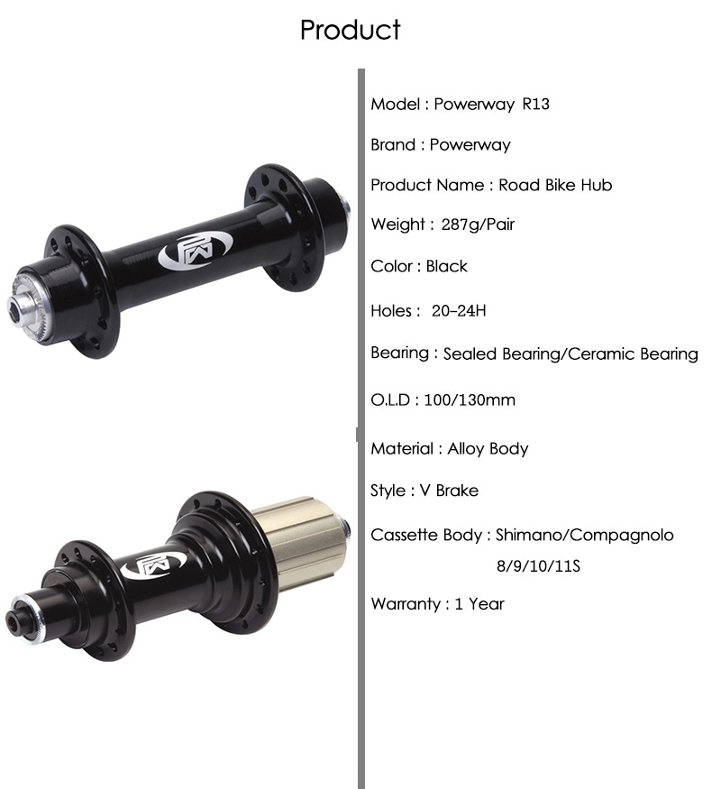 Mozzo Powerway R13 con cuscinetto in ceramica