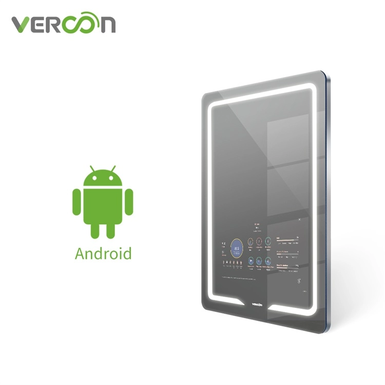 Vercon Espejos Inteligentes Android Touch Screen Smart Bathroom Specchio Tv Specchio magico in Estate