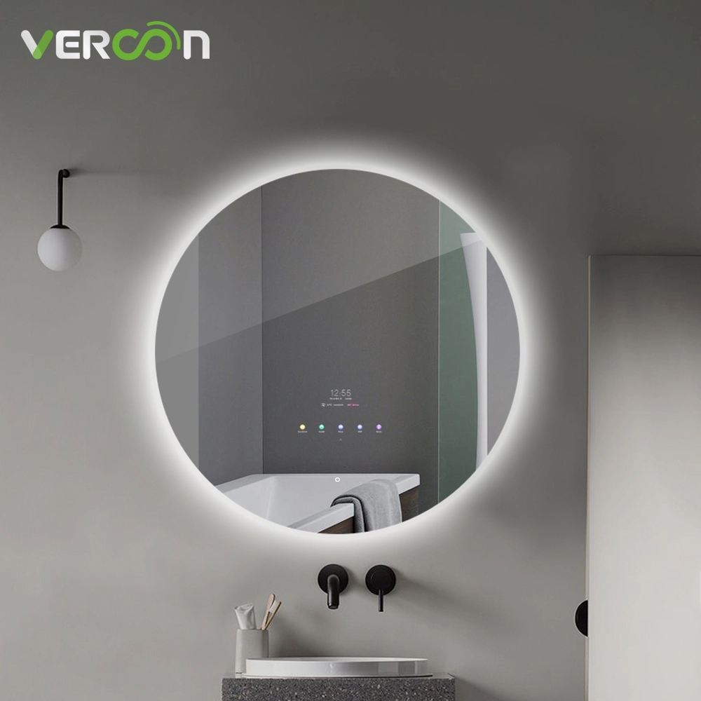 Specchio LED Smart per bagno rotondo con retroilluminazione e Bluetooth