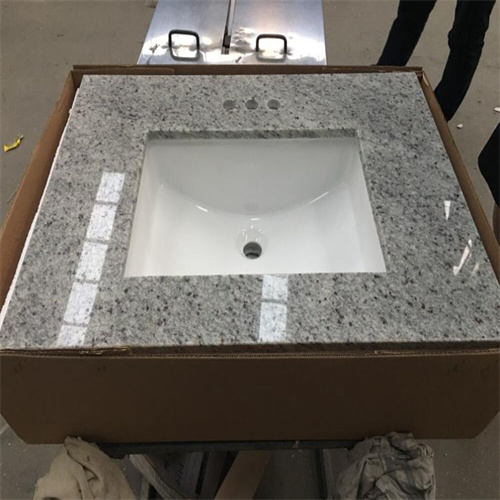 Piano lavabo da bagno in granito bianco Kashimir