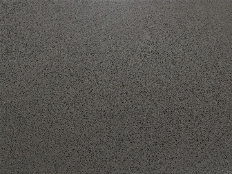 Piano cucina in lastra di quarzo grigio cemento