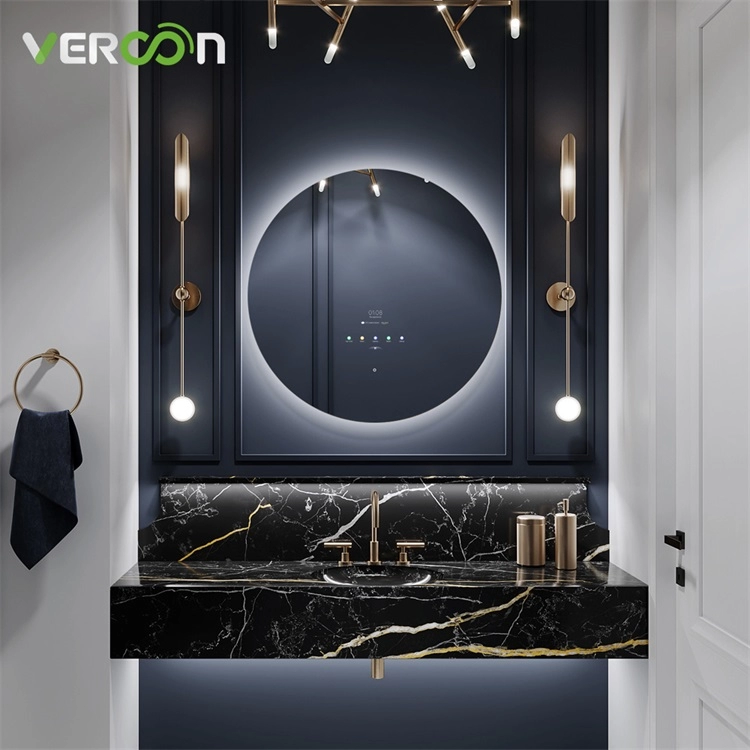 Specchio da bagno Smart Vercon Specchio LED rotondo Amazon