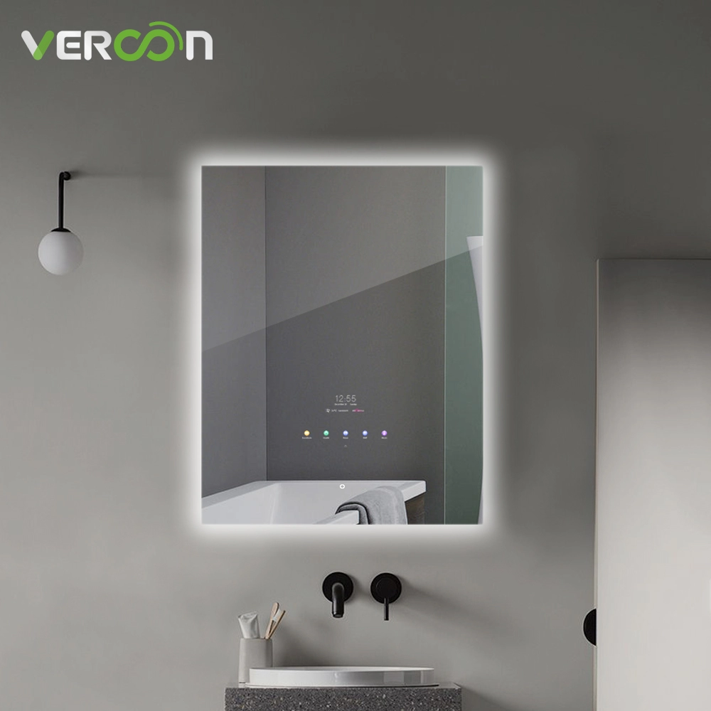 Specchio da bagno illuminato a LED dimmerabile con touch screen impermeabile IP65