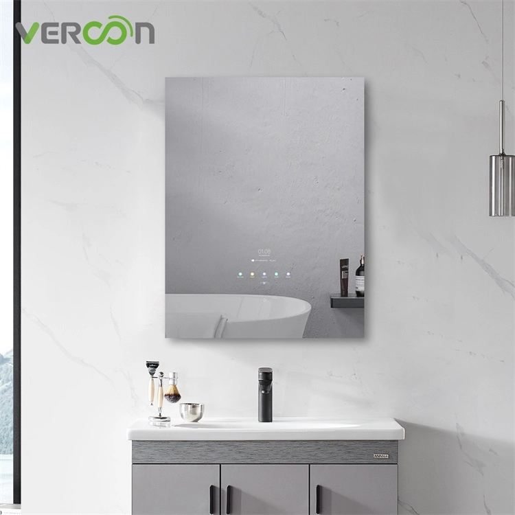 Specchio da bagno a LED intelligente retroilluminato rettangolare da 30" impermeabile antiappannamento