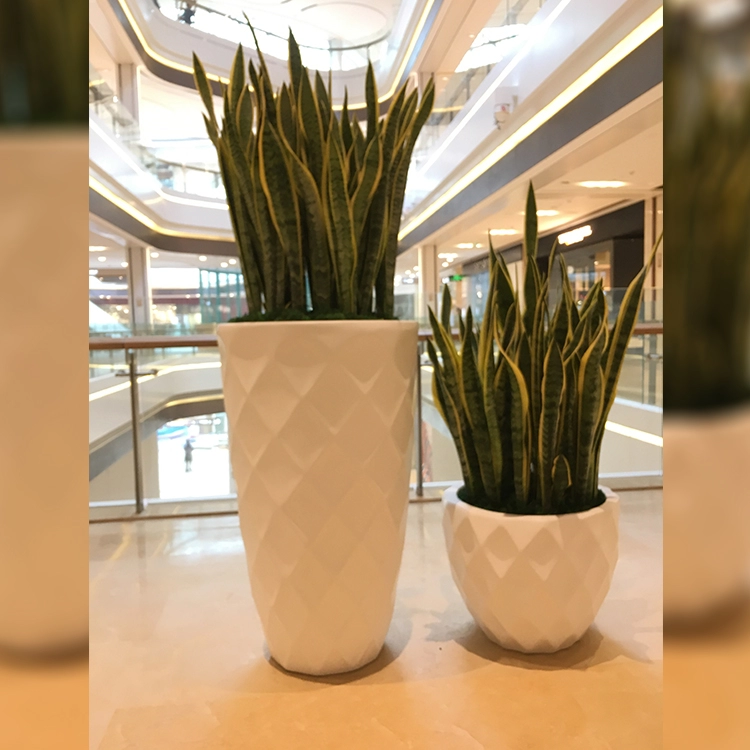 vaso di fiori per la decorazione del festival della vetroresina del centro di vendita
